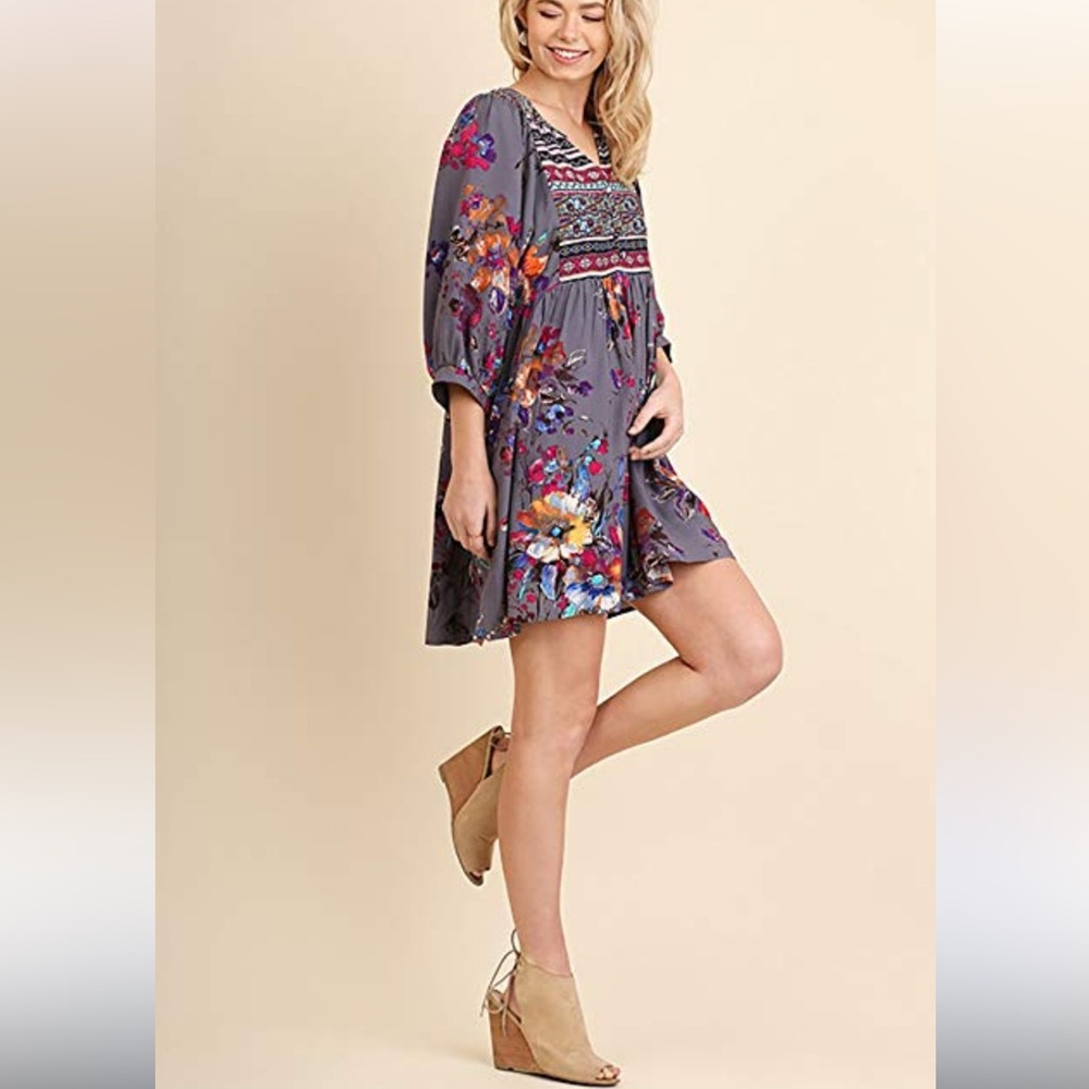 Umgee Multicolor Boho Dress